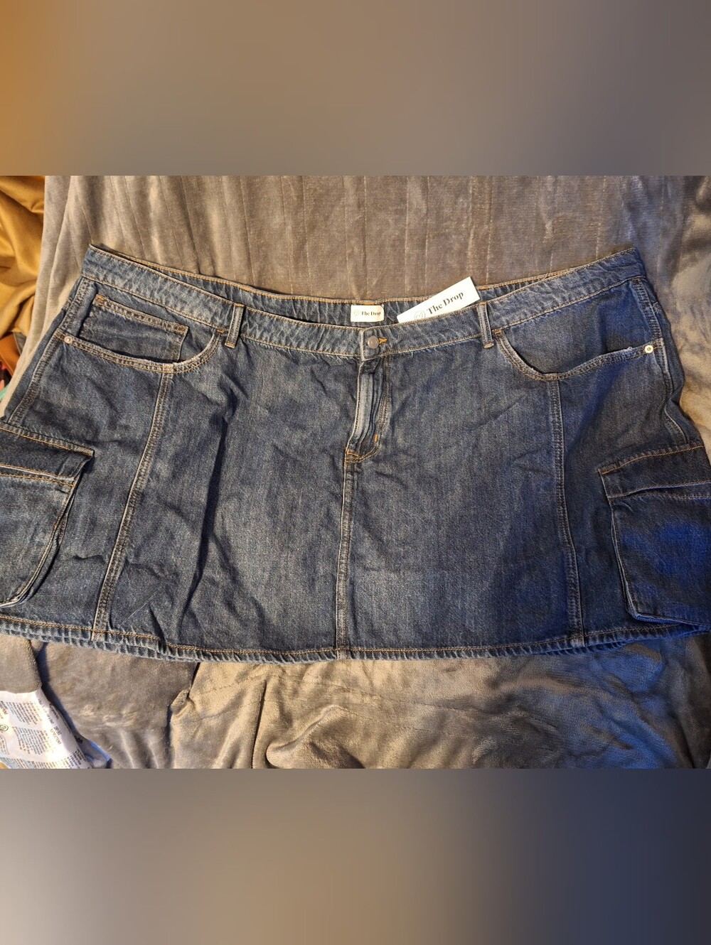 New Denim Mini Skirt~The Drop~Cargo Pockets~ Size 5X